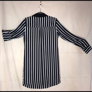 Vertical Black & White Stripe Express dress! Sz S.